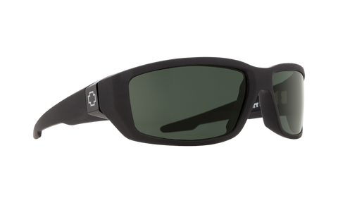 Spy Dirty Mo Sunglasses - Soft Matte Black - HD Plus Gray Green Polar