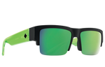 Spy Cyrus 5050 Sunglasses - Soft Matte Black Translucent Green - HD Plus Gray Green with Green Spectra Mirror