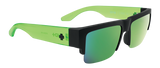 Spy Cyrus 5050 Sunglasses - Soft Matte Black Translucent Green - HD Plus Gray Green with Green Spectra Mirror