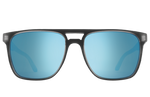 Spy Czar Sunglasses - Matte Black Ice - HD Plus Gray Green Polar with Light Blue Spectra Mirror