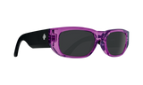 Spy Genre Sunglasses - Translucent Magenta Matte Black - Happy Gray