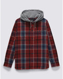 Vans Mens Lopes Hooded Flannel Buttondown Shirt