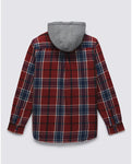 Vans Mens Lopes Hooded Flannel Buttondown Shirt