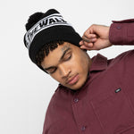 Vans Mens Off The Wall Pom Beanie - Black/White