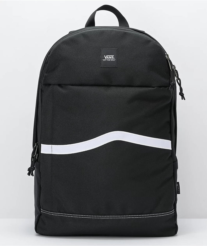 Vans black and online white backpack