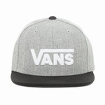 Vans Boys Drop V ll Snapback Hat - Heather Grey/Black