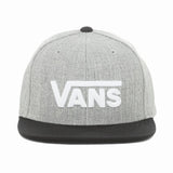 Vans Boys Drop V ll Snapback Hat - Heather Grey/Black