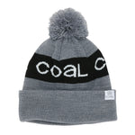 Coal The Team Athletic Stripe Pom Beanie - Grey/Black