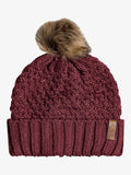 Roxy Womens Blizzard Pom-Pom Beanie - Oxblood Red