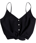 Roxy W Tiny Mutinies Strappy Buttoned Crop Top