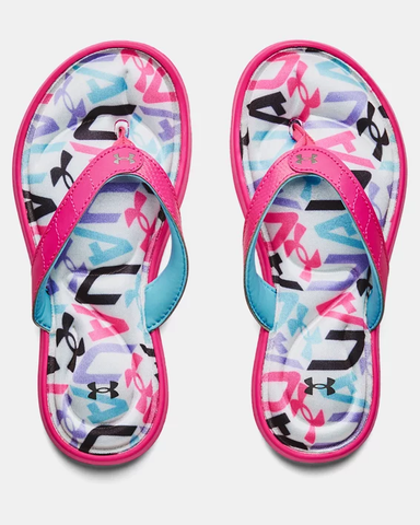 Under Armour Girls' UA Marbella VII Graphic Footbed Sandals