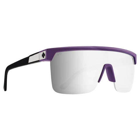 Spy Flynn 5050 Sunglasses - Matte Purple Matte Black - Happy Bronze Platinum Mirror