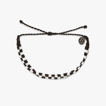 Pura Vida Woven Seed Bead Checkerboard Bracelet ~ Black/White