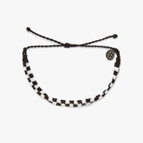 Pura Vida Woven Seed Bead Checkerboard Bracelet ~ Black/White