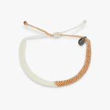 Pura Vida Half Flat Woven Bracelet ~ 2-Tone Neutral