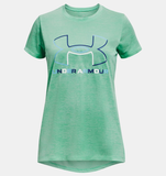 Under Armour Girls Big Logo Twist SS Tee