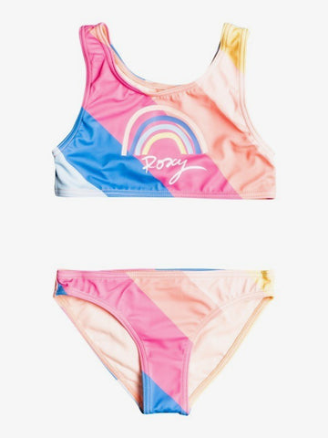 Roxy Girls Touch of Rainbow Crop Top Bikini Set