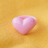 Pura Vida Bubble Heart Resin Ring ~ Opaque