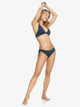 Roxy Womens Solid Beach Classics Hipster Lace Up Bikini Bottoms
