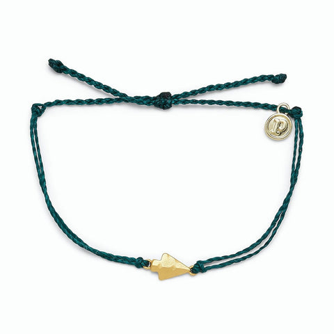 Pura Vida Gold Antique Arrowhead Charm Bracelet ~ Teal