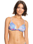 Roxy Womens Pop Surf Reversible Fixed Triangle Bikini Top