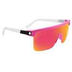 Spy Flynn 5050 Sunglasses - Matte Pink Matte Translucent White - Happy Bronze Pink Mirror