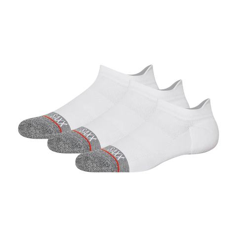 Saxx Mens Whole Package 3-Pack Low Show Socks -White