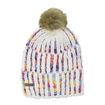 Coal The Ava Hand Knit Rainbow Beanie - Off White