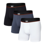 Saxx Non-Stop Stretch Cotton 3-Pack Underwear - Black/Deep Navy/White