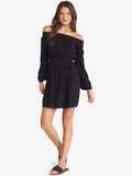 Roxy Womens Dream Escape Woven Off The Shoulder Dress