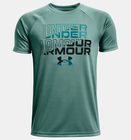 UNDER ARMOUR Boys' UA Tech™ Hybrid Print Fill Short Sleeve