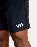 RVCA Mens Trainer Elastic Walkshorts 17"