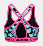 Under Armour Girls' UA Crossback Printed Sports Bra