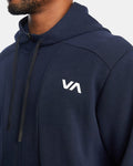 RVCA Mens Tech Fleece Zip-Up Hoodie