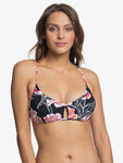 Roxy Womens Printed Beach Classics D-Cup Underwired Bra Bikini Top