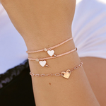 Pura Vida Lovestruck Rose Gold Charm Bracelet ~ Blush