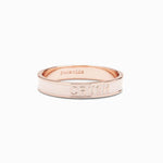 Pura Vida Crush Enamel Word Ring ~ Rose Gold