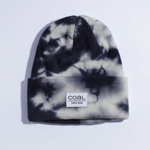 Coal The Standard Acrylic Knit Cuff Beanie - Black White Tie Dye