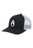 Nixon Iconed Trucker Hat - Black/White