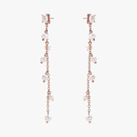 Pura Vida Pearl Waterfall Earrings ~ Rose Gold