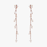 Pura Vida Pearl Waterfall Earrings ~ Rose Gold