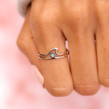 Pura Vida Opal Wave Ring ~ Silver