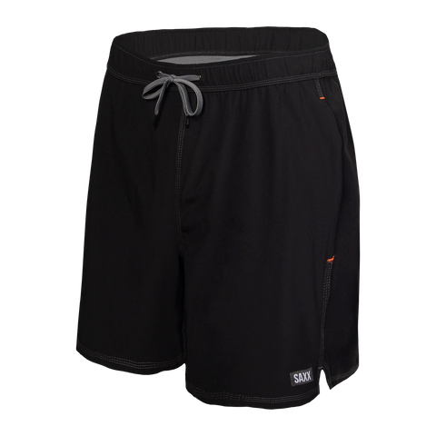 Saxx Mens Oh Buoy Stretch Volley 7" Swim Short - Black