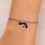 Pura Vida Orca Silver Charm Bracelet ~ Blue