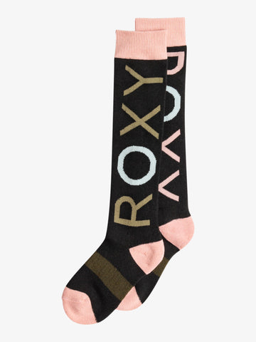 Roxy Girl Frosty Snowboard/Ski Socks - True Black
