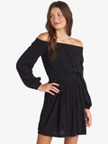 Roxy Womens Dream Escape Woven Off The Shoulder Dress