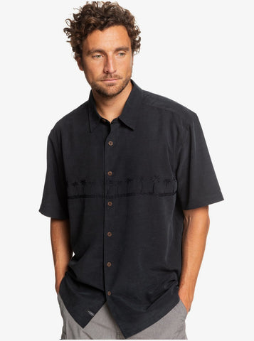 Quiksilver Mens Waterman Tahiti Palms Short Sleeve Shirt