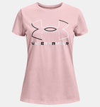 Under Armour Girls Big Logo Twist SS Tee