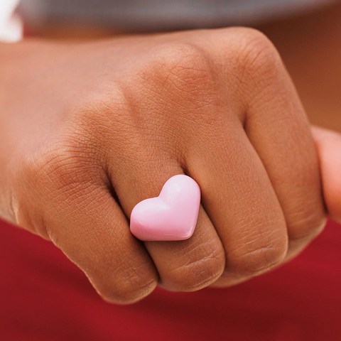 Pura Vida Bubble Heart Resin Ring ~ Opaque