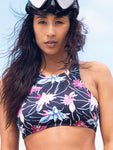Roxy Womens Active Crop Top Bikini Top